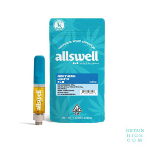 Northern Lights 1 Gram Indica Cannabis Vape Cartridge by Allswell