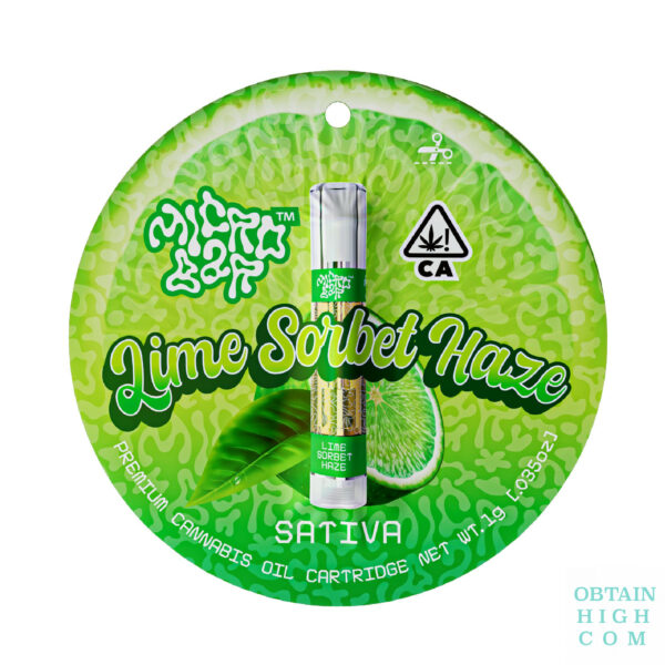 Lime Sorbet Haze 1 Gram Sativa Cannabis Oil Cartridge by Micro Bar