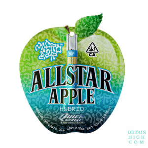 All Star Apple 1 Gram Hybrid Cannabis Oil Cartridge by Micro Bar