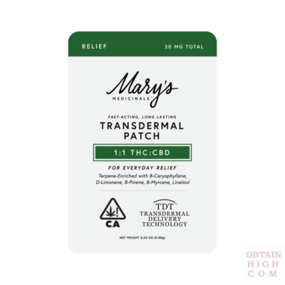 Transdermal Releaf Patch | 1:1 | CBD:THC | Mary’s Medicinals