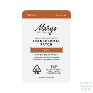 Transdermal Focus Patch | CBG | Mary’s Medicinals