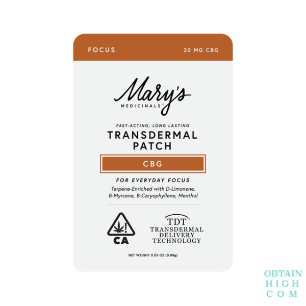 Transdermal Focus Patch | CBG | Mary’s Medicinals