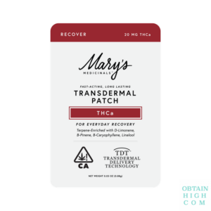 Transdermal Recover Patch | THCa | Mary’s Medicinals