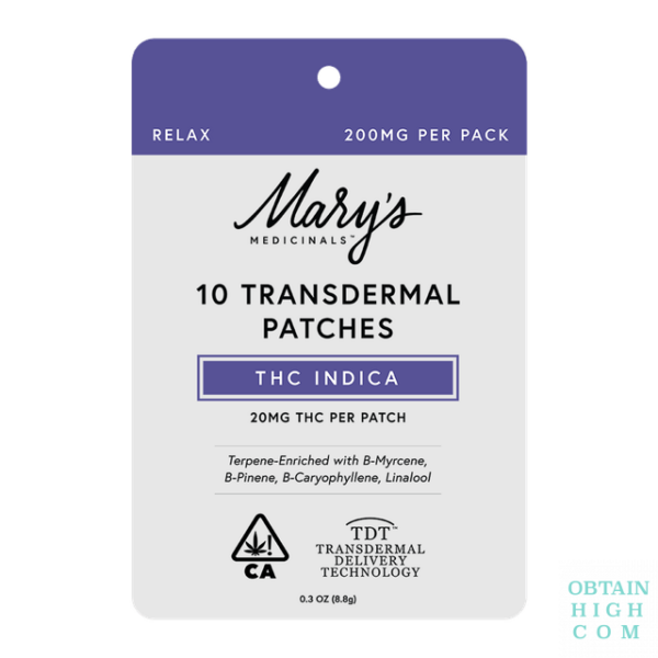 Transdermal Relax Patch | THC Indica | 10-Pack | Mary’s Medicinals