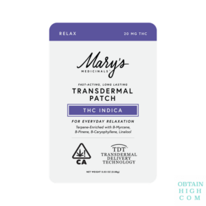 Transdermal Relax Patch | THC Indica | Mary’s Medicinals