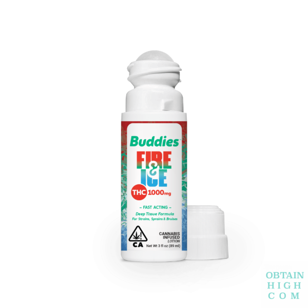 Fire and Ice THC Rich Topical Roll-on 1 Gram by Buddies Brand