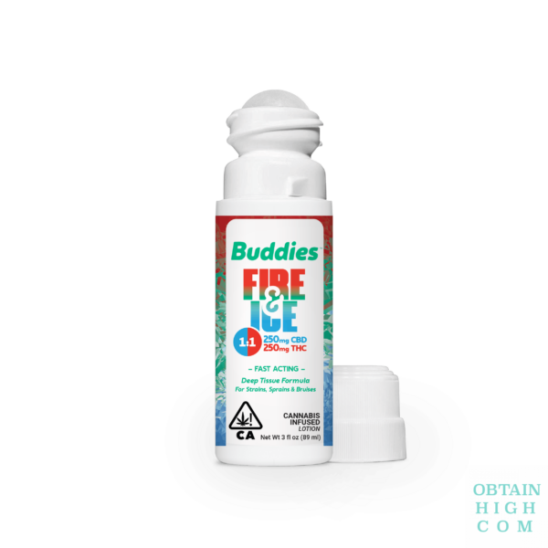 Fire and Ice THC:CBD 1:1 Topical Roll-on by Buddies Brand