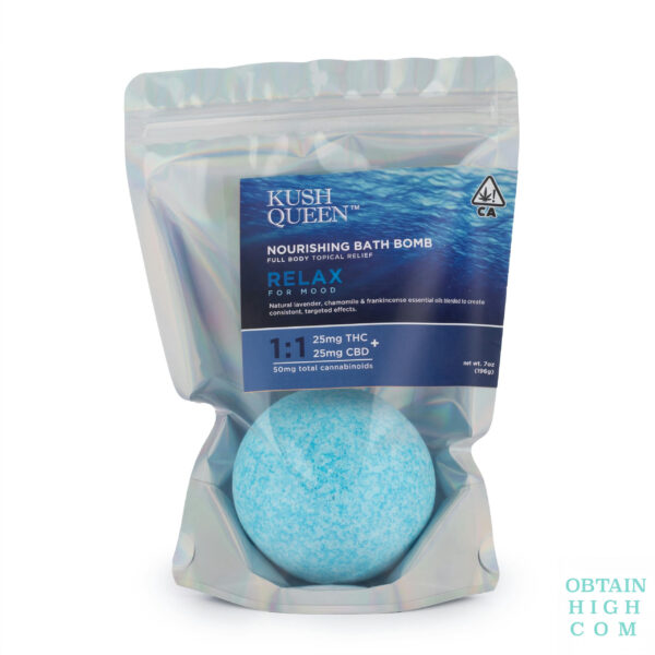 Relax 1:1 THC:CBD Bath Bomb by Kush Queen