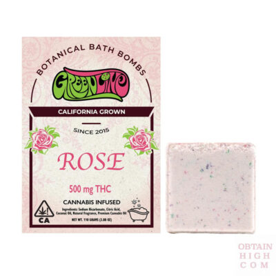 Rose Bath Bomb THC 500mg by Greenline