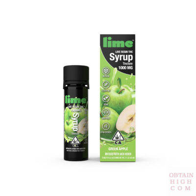 Green Apple Live Resin 1 Gram THC Syrup Tincture by Lime