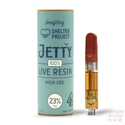 High CBD 1 Gram Live Resin Cartridge by Jetty Extracts