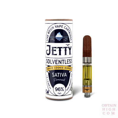 Tangie Cookie Burger 1 Gram Solventless Cartridge by Jetty Extracts