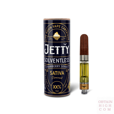 Strawberry Sorbet 1 Gram Solventless Cartridge by Jetty Extracts