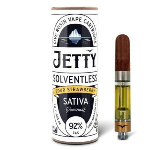 Sour Strawberry 1 Gram Solventless Cartridge by Jetty Extracts