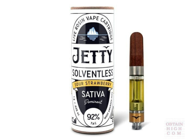 Sour Strawberry 1 Gram Solventless Cartridge by Jetty Extracts