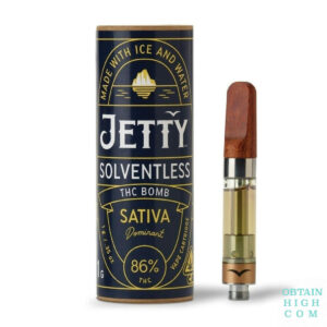 THC Bomb 1 Gram Solventless Cartridge by Jetty Extracts