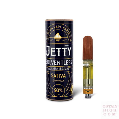 Banana Breath 1 Gram Solventless Cartridge by Jetty Extracts