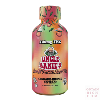 Sweet Peach Iced Tea Cannabis-Infused Beverage by Uncle Arnies