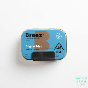 Breez Cannabis-Infused tin of original mints