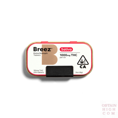 Sativa Cannabis Tin of Tablets by Breez