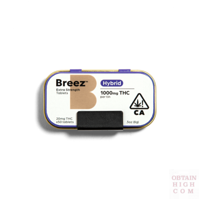 Hybrid Cannabis Tin of Tablets by Breez