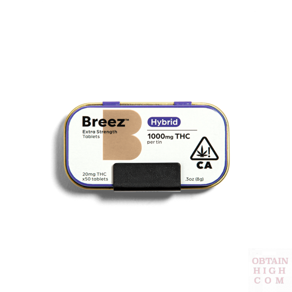 Hybrid Cannabis Tin of Tablets by Breez