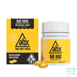 ABX 50mg x 20 THC soft gels