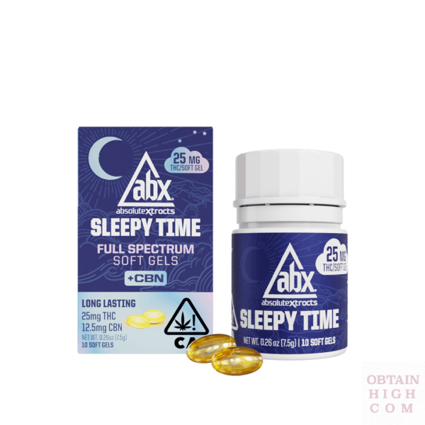 ABX Sleep Time 37.5mg x 10 THC + CBN soft gels