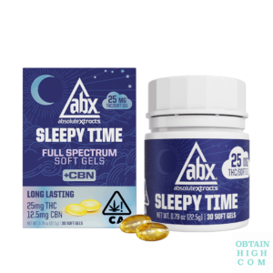 ABX Sleep Time 37.5mg x 30 THC + CBN soft gels