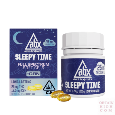 ABX Sleep Time 37.5mg x 30 THC + CBN soft gels