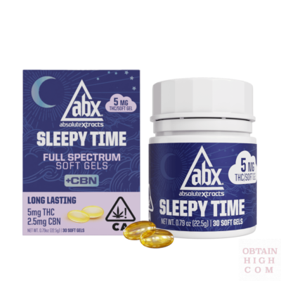 ABX Sleep Time 7.5mg x 30 THC + CBN soft gels