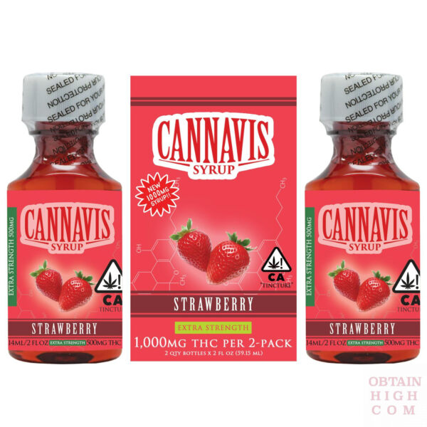 Strawberry Syrup Tincture 1000mg by Cannavis