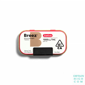 Sativa Cannabis Tin of Tablets by Breez