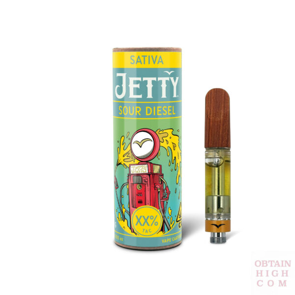 Sour Diesel 1 Gram High THC Cartridge by Jetty Extracts